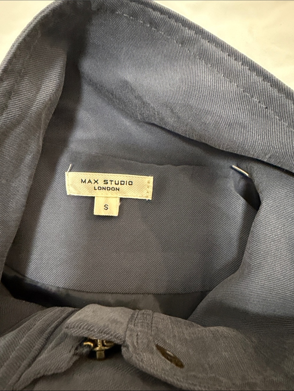 Max Studio Slate Gray/Blue Bomber Jacket - Picture 2 of 9